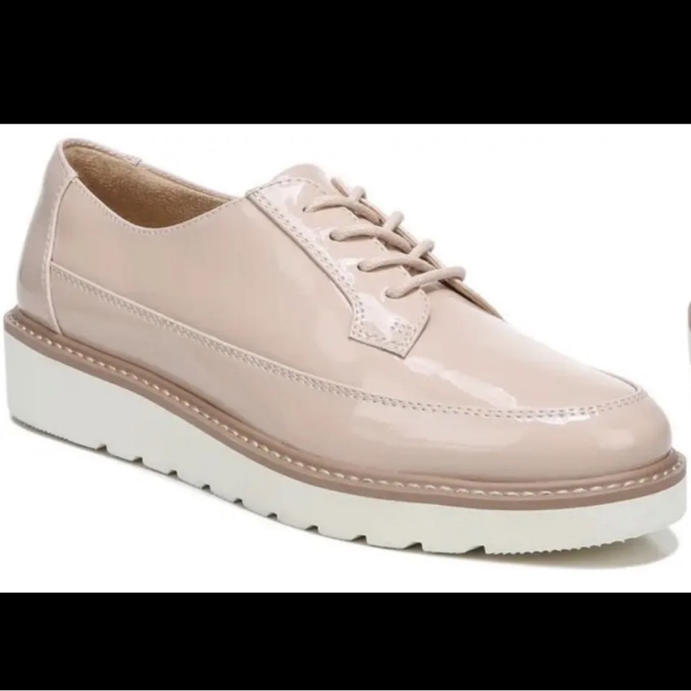 Naturalizer NIB Emme Almond Blush Patent Oxford 7M
